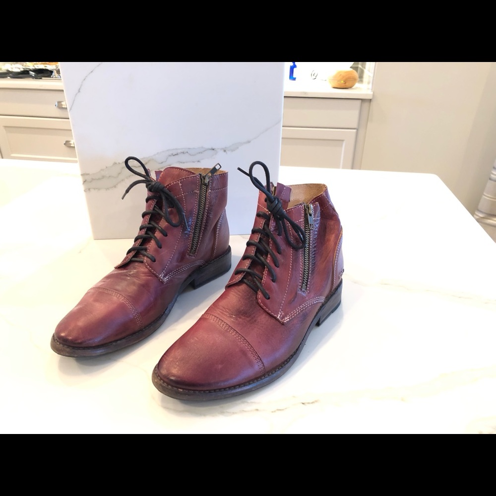 Bed Stu Bonnie Lace Up Bootie (Teak Rustic)